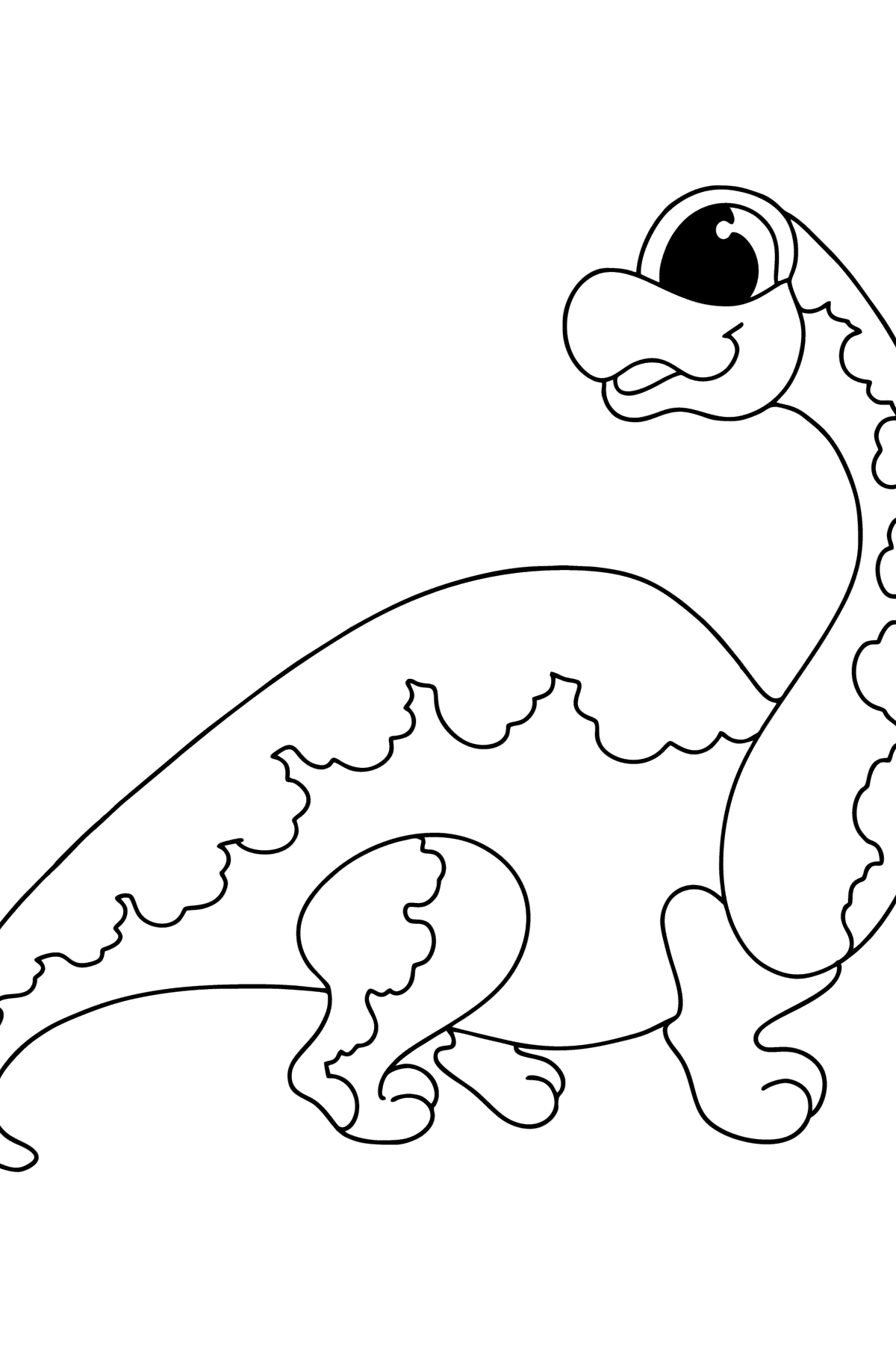 Målarbild brachiosaurus - Målarbilder För barn