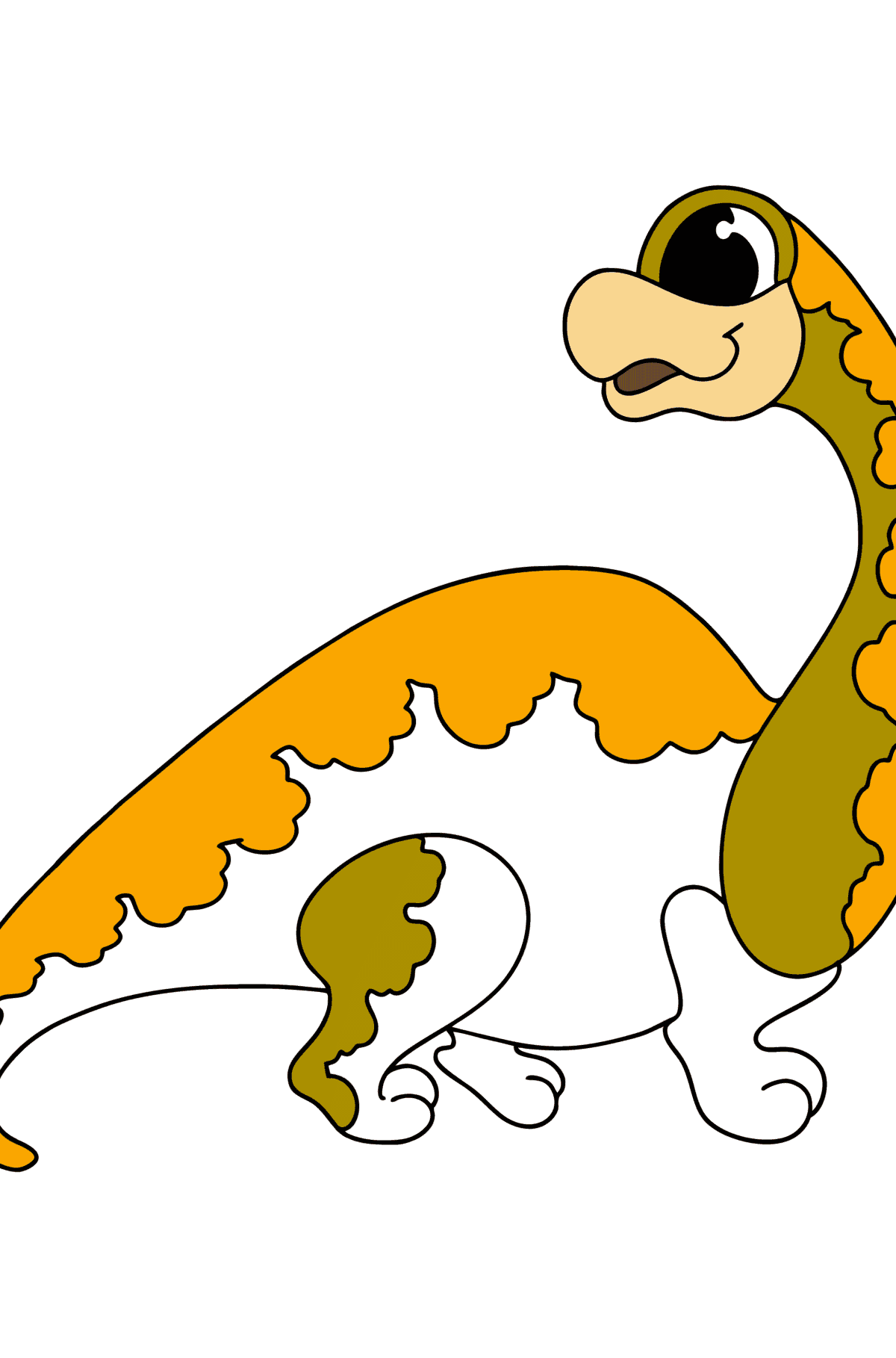 Desen de colorat brahiosaur - Desene de colorat pentru copii