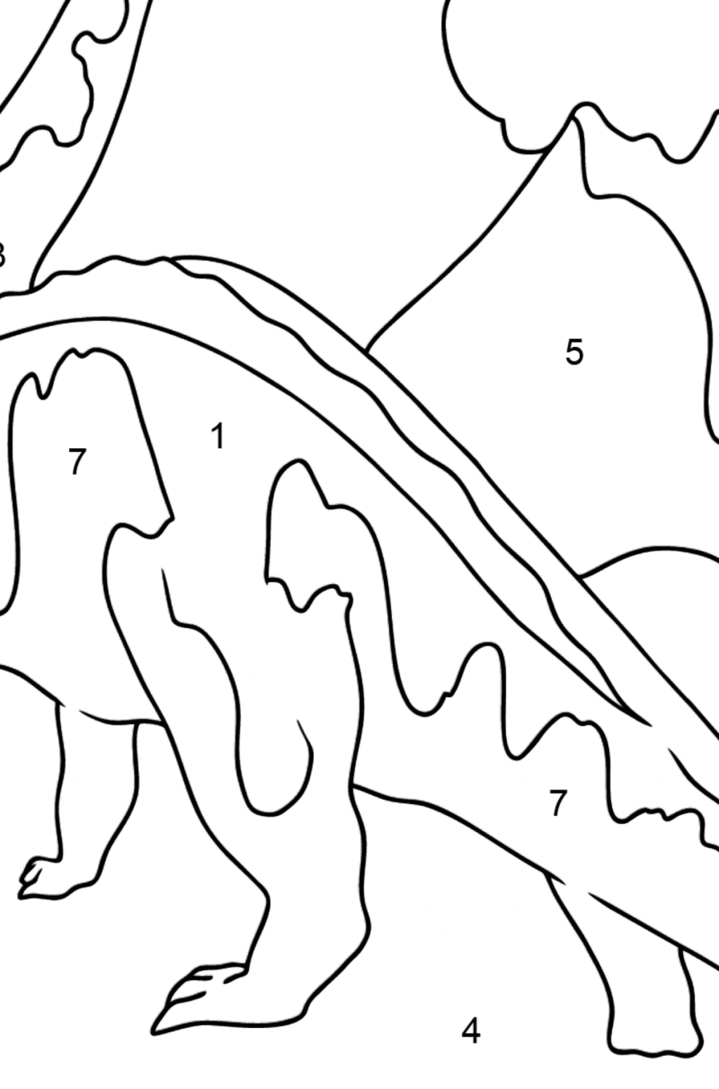 Brontosaurus Coloring Page (simple) ♥ Online and Print for Free!