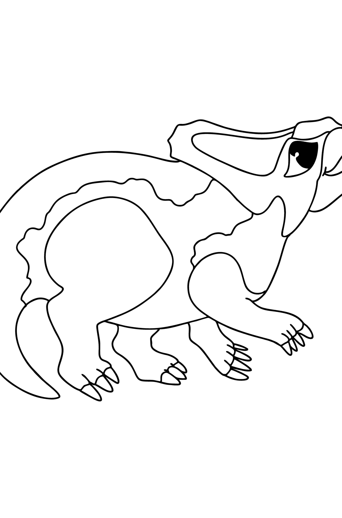 Kifestő protoceratops - Színező oldalak gyerekeknek