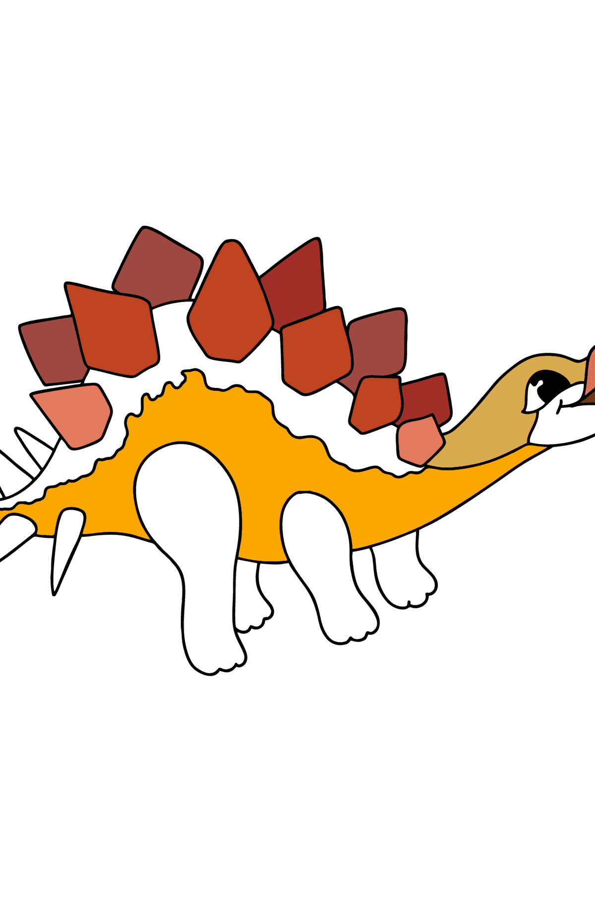 Målarbild stegosaurus - Målarbilder För barn
