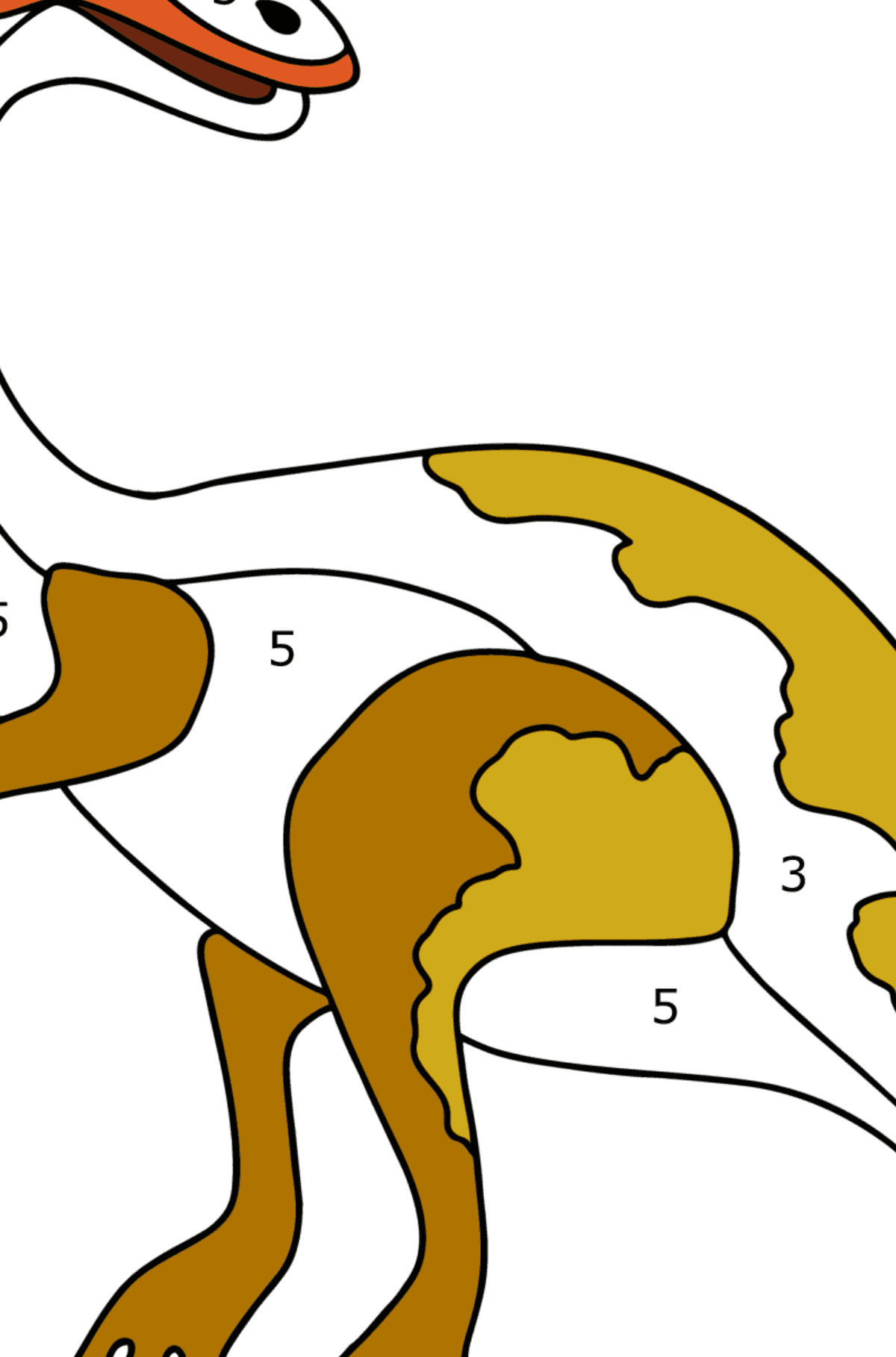 Ausmalbild Tselofiz - Malen nach Zahlen für Kinder