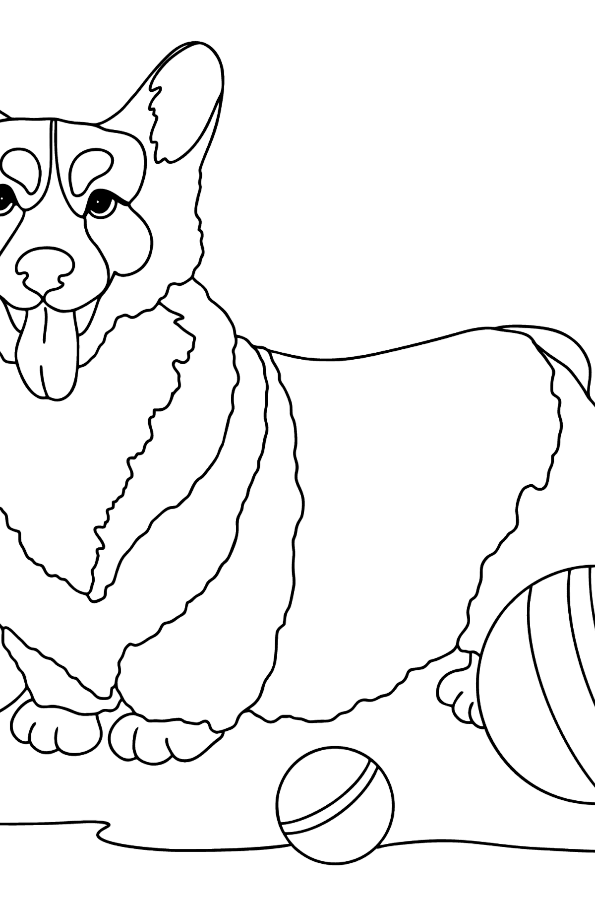 Corgi coloring page - Coloring Pages for Kids