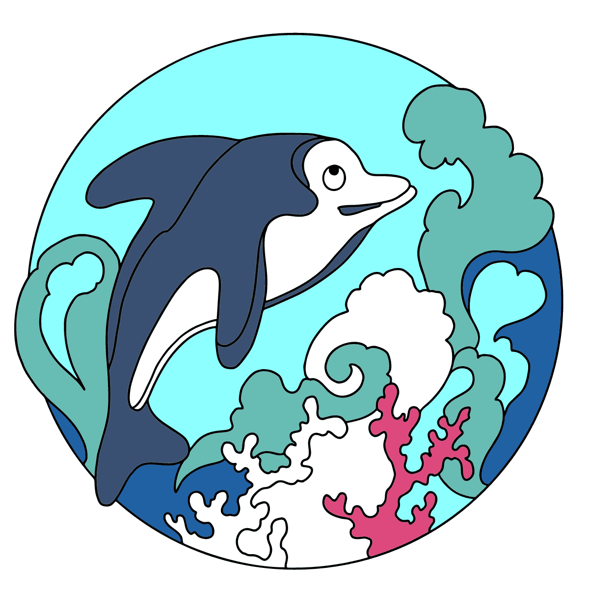 Печать Дельфинчик