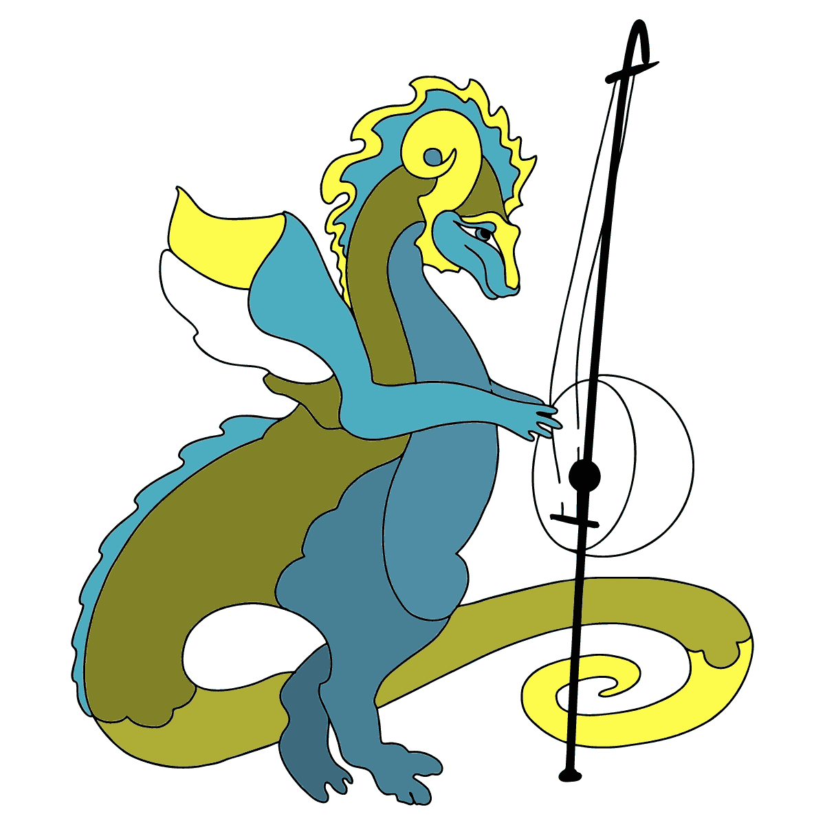 музыкальный дракон арт. музыкальный дракон. китайский дракон воздуха. музыкальный дракон. арт на дракона скрила профиль.