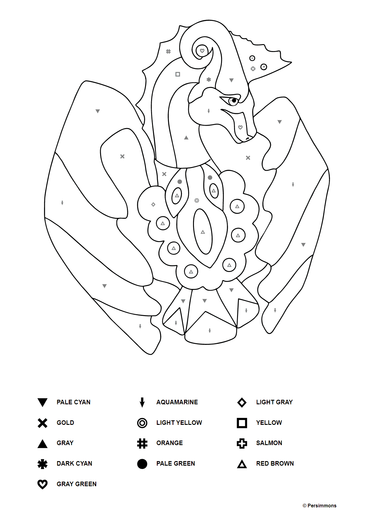 Coloring Page - A Dragon King - Download and Print