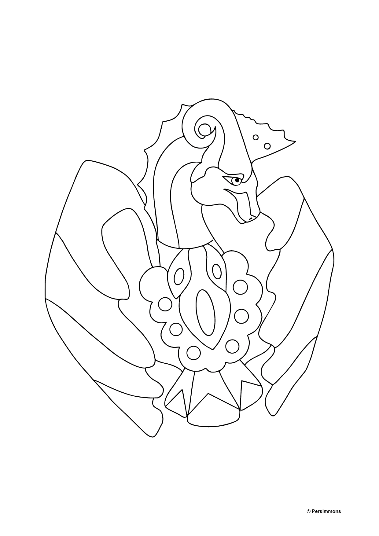 Coloring Page - A Dragon King - Download and Print