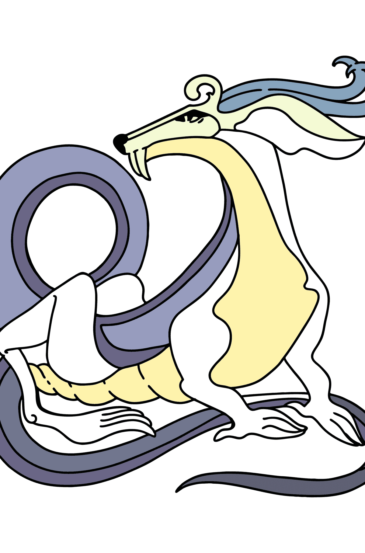 Calm Dragon coloring page - Coloring Pages for Kids