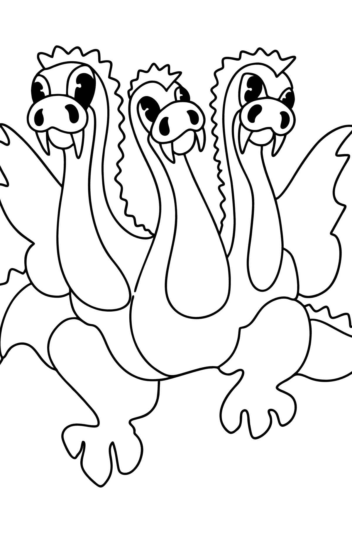 Розмальовка Казковий дракон - Розмальовки для дітей
