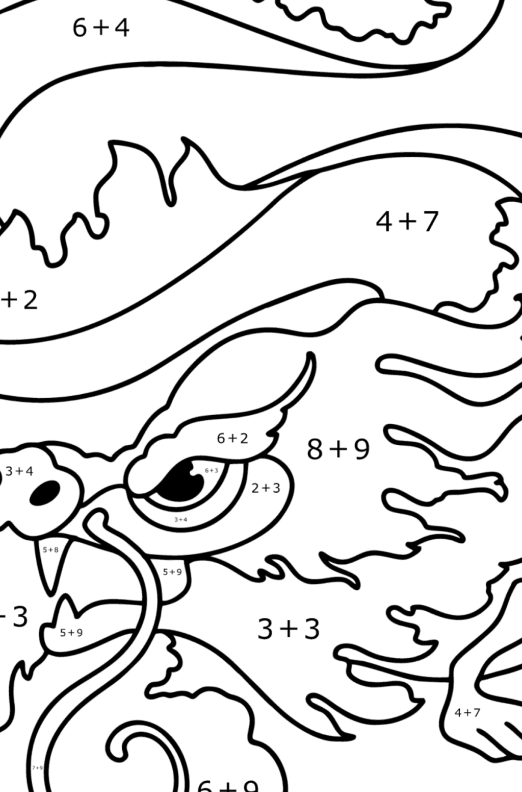 Fire-breathing dragon coloring page ♥ Online and Print for Free!