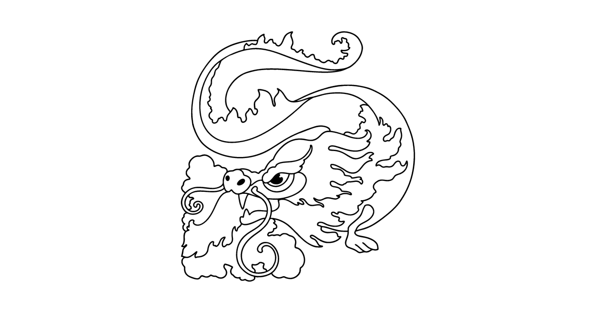 Fire-breathing dragon coloring page ♥ Online and Print for Free!