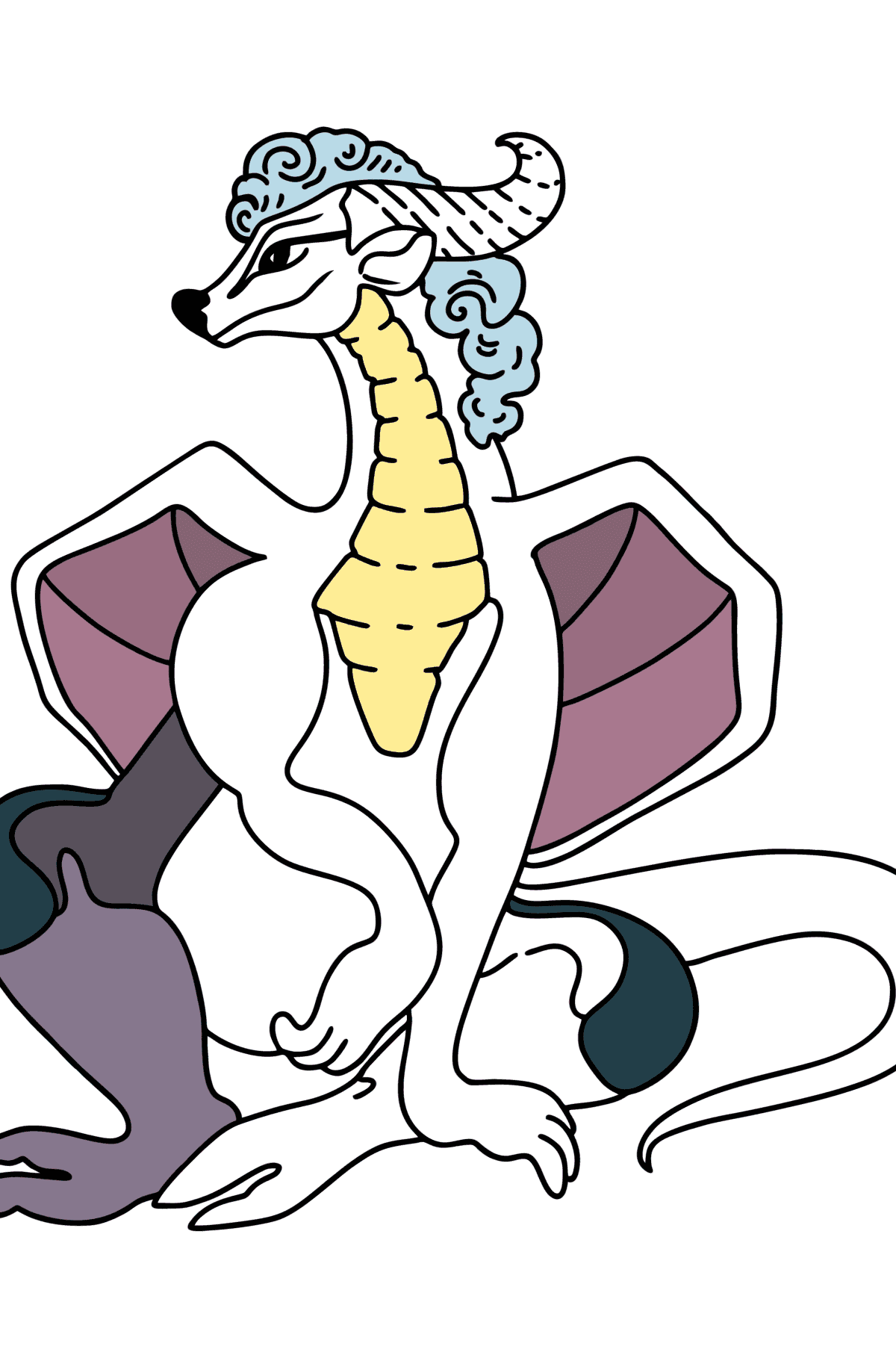 Happy Dragon coloring page - Coloring Pages for Kids