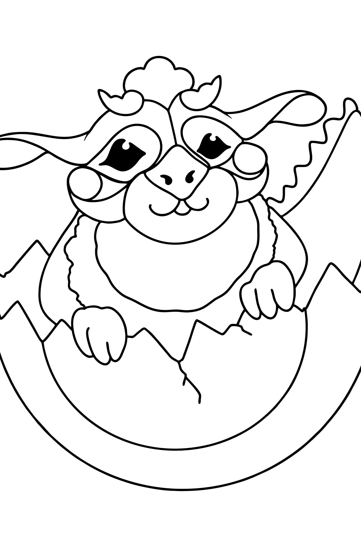 Little dragon coloring page - Coloring Pages for Kids