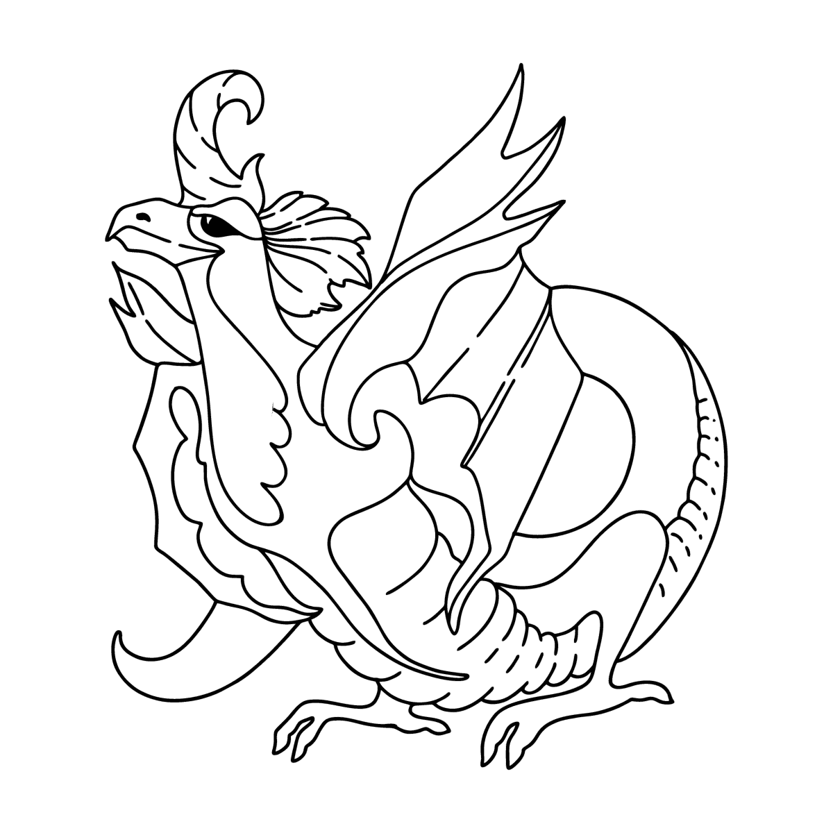 Lucky Dragon coloring page ♥ Online and Print for Free!