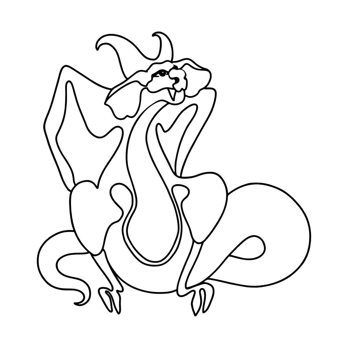 Sad Dragon coloring page ♥ Online and Print for Free!