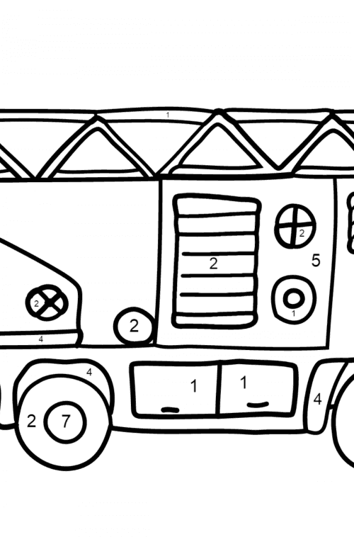 Coloring Page - A Fire Truck - Online and Print for Free!