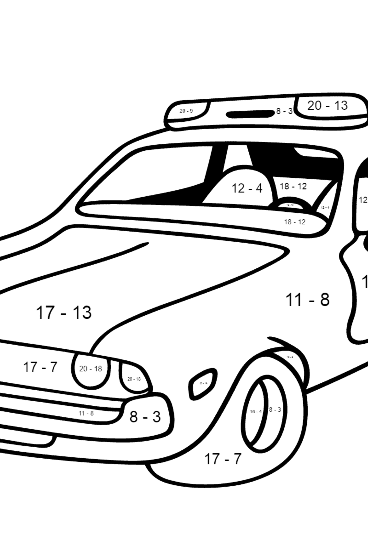 Desenho de Carro de polícia para Colorir - Colorir.com