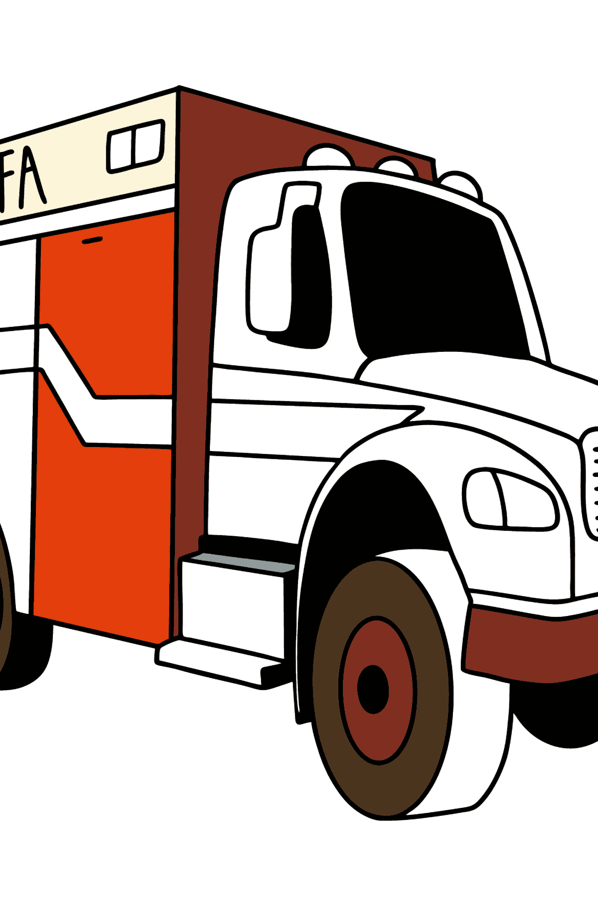Feuerwehrauto in Argentinien Ausmalbild - Malvorlagen für Kinder