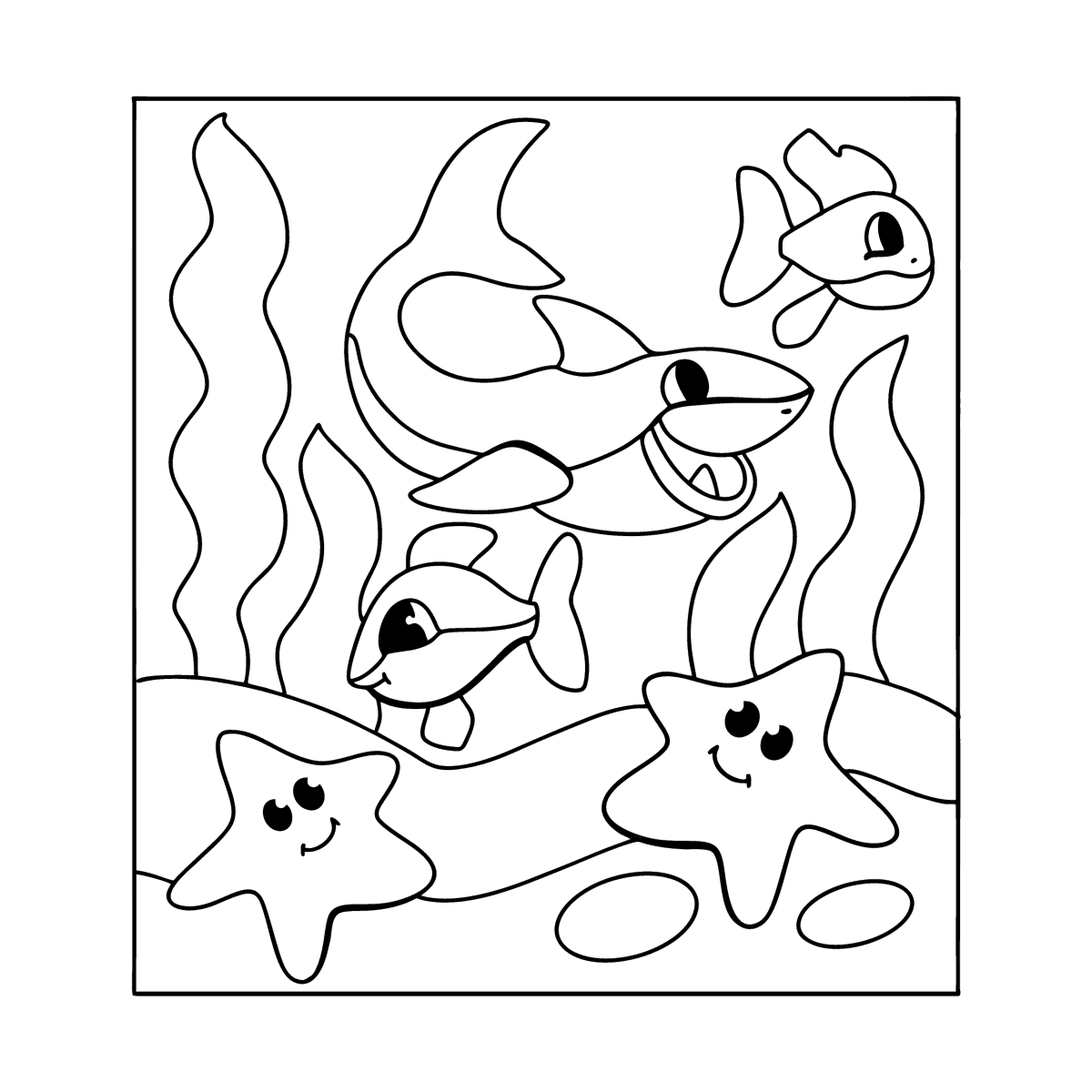Cute Shark Coloring Page Online And Print For Free