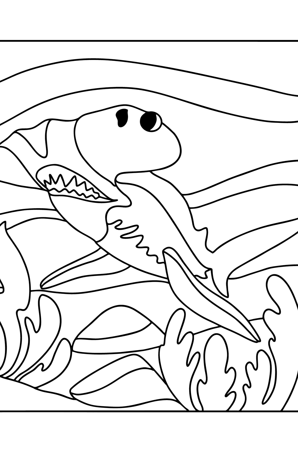 Desenho de Tubarão martelo para colorir - Imagens para Colorir para Crianças