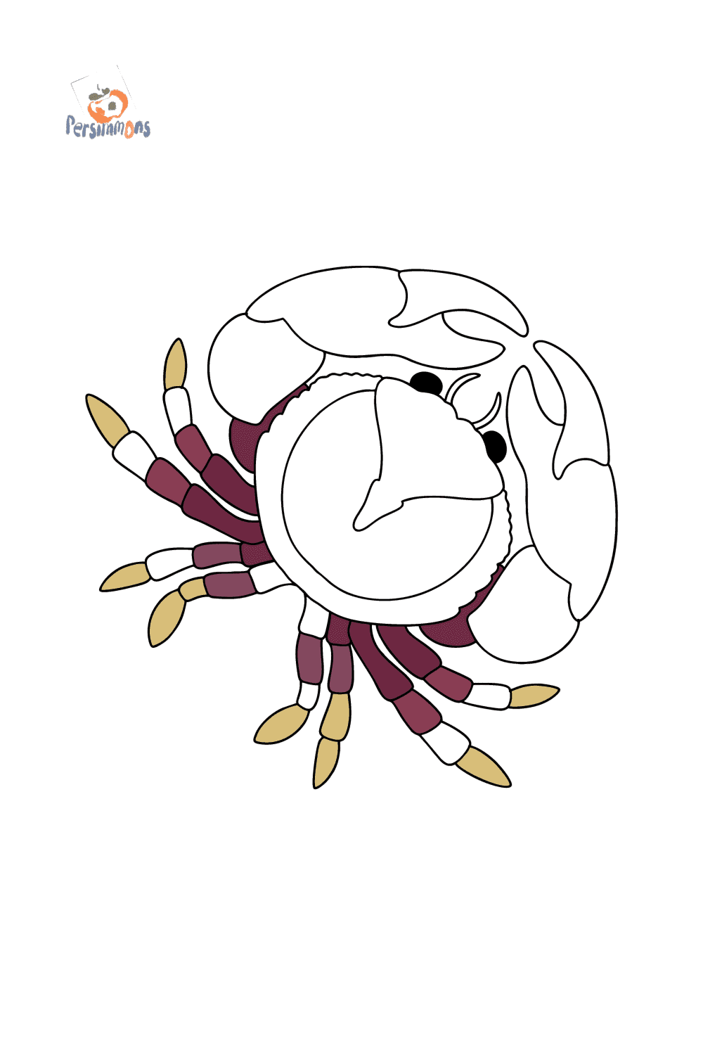 Sea crab coloring page ♥ Online and Print for Free!