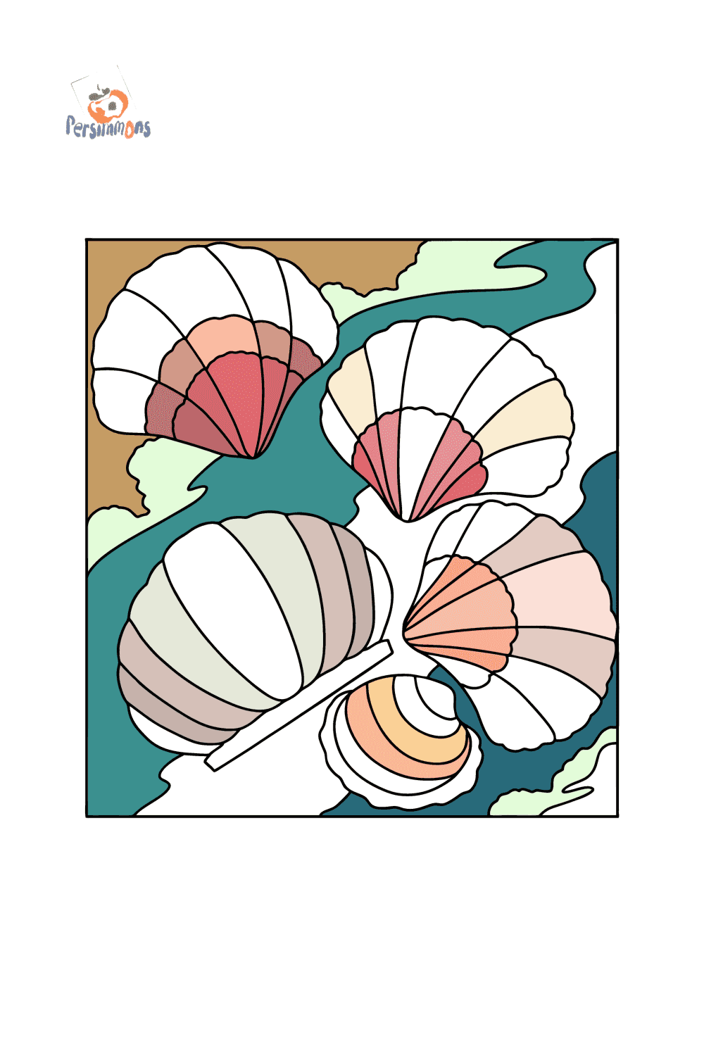 Shells coloring page for Kids ♥ Online and Print for Free!