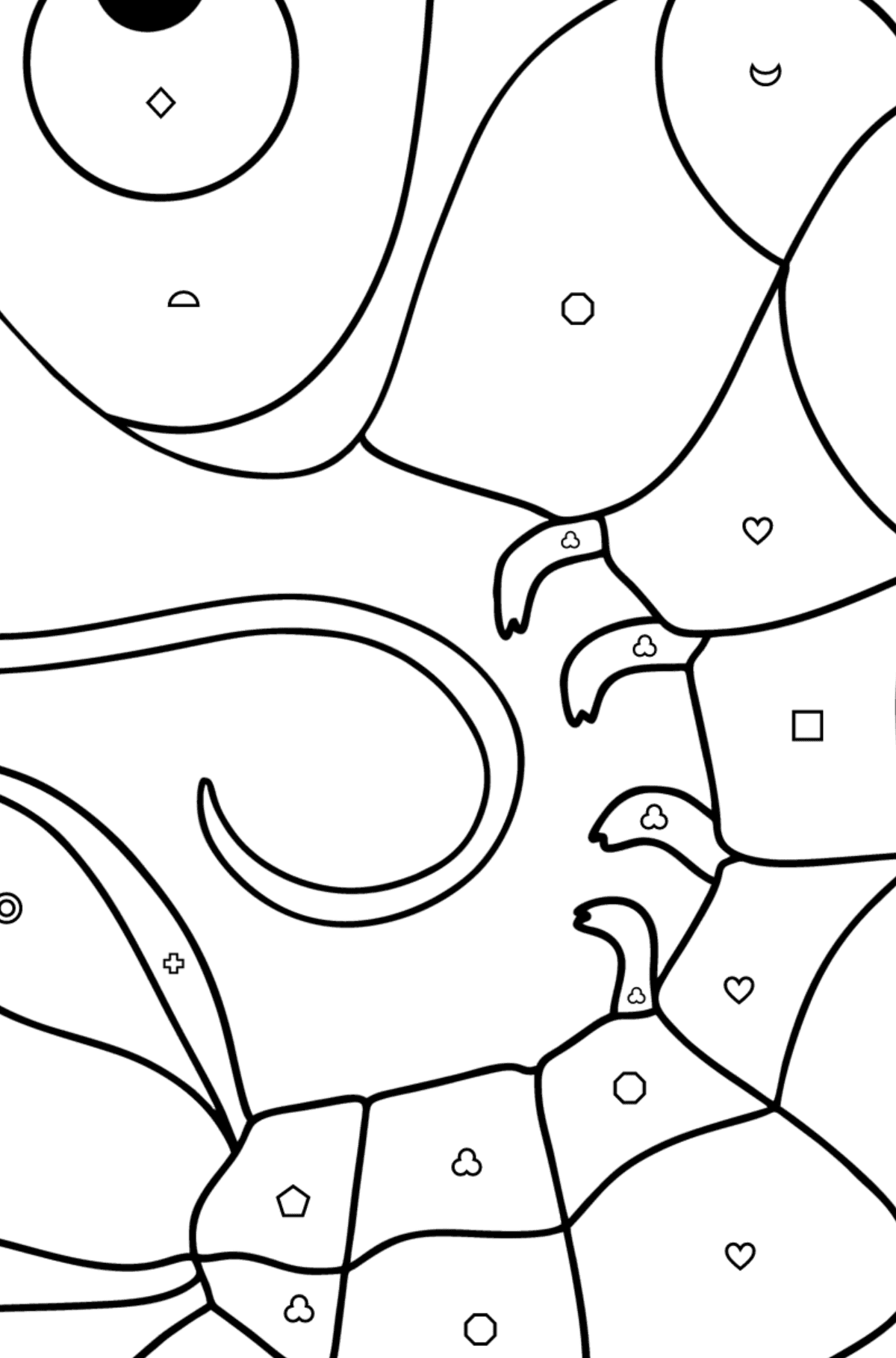 Coloriage Crevette - Coloriage par Formes Géométriques pour les Enfants