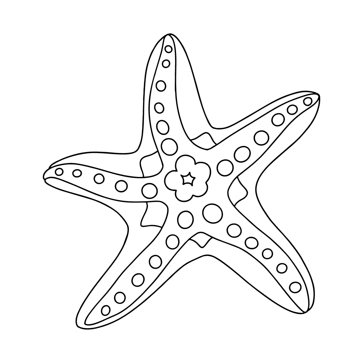 Морская звезда раскраска