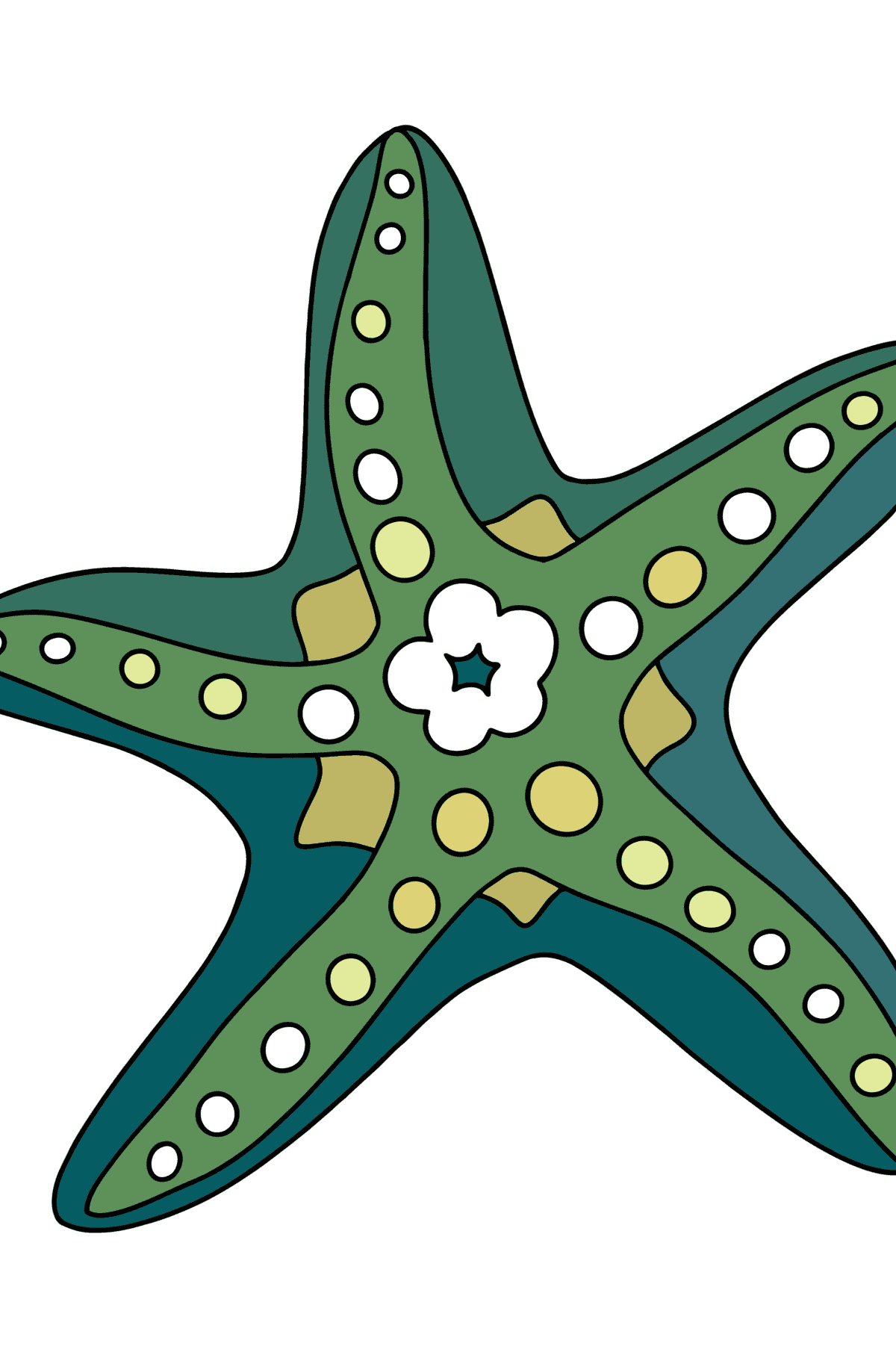 Dibujo de Estrella el Océano para colorear - Dibujos para Colorear para Niños