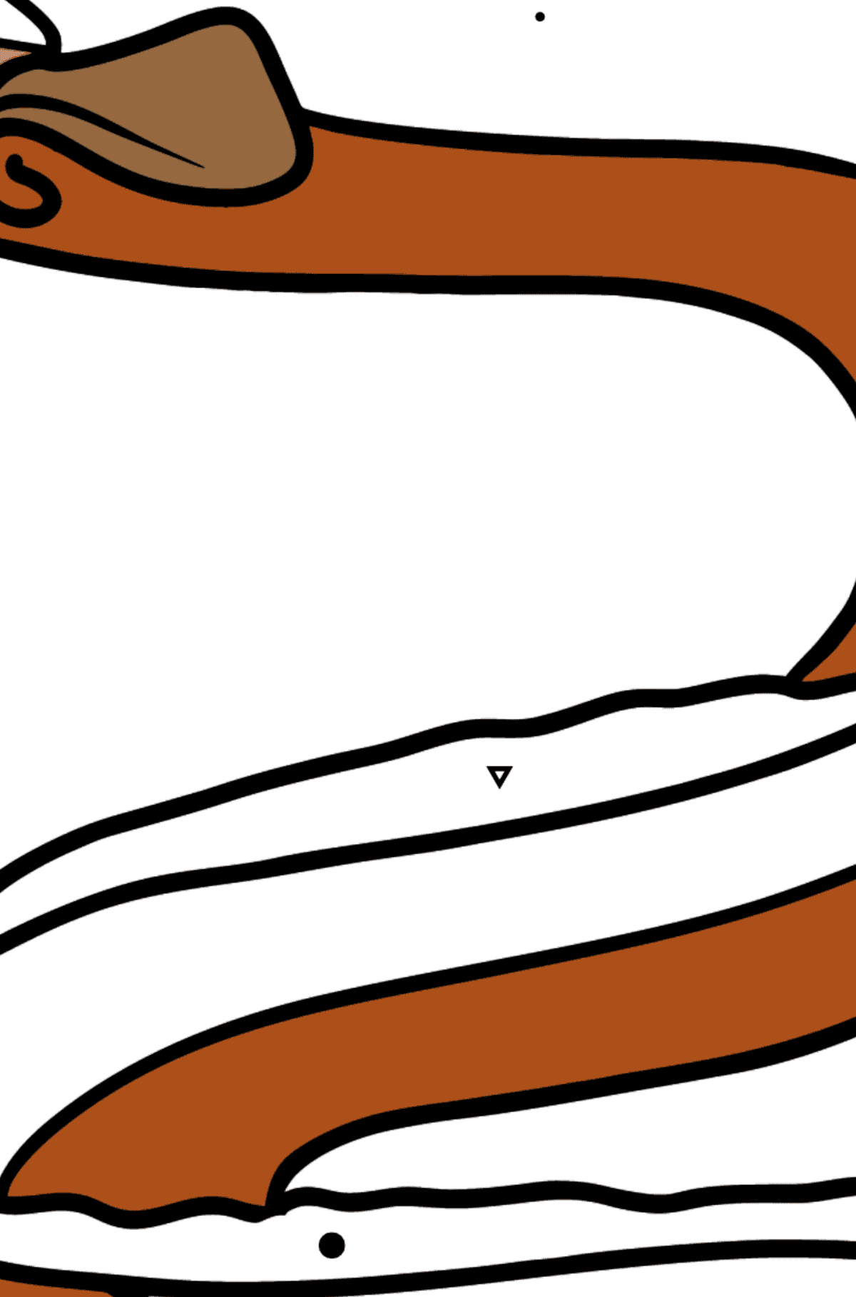 Disegno da colorare Anguilla - Colorare per simboli per bambini