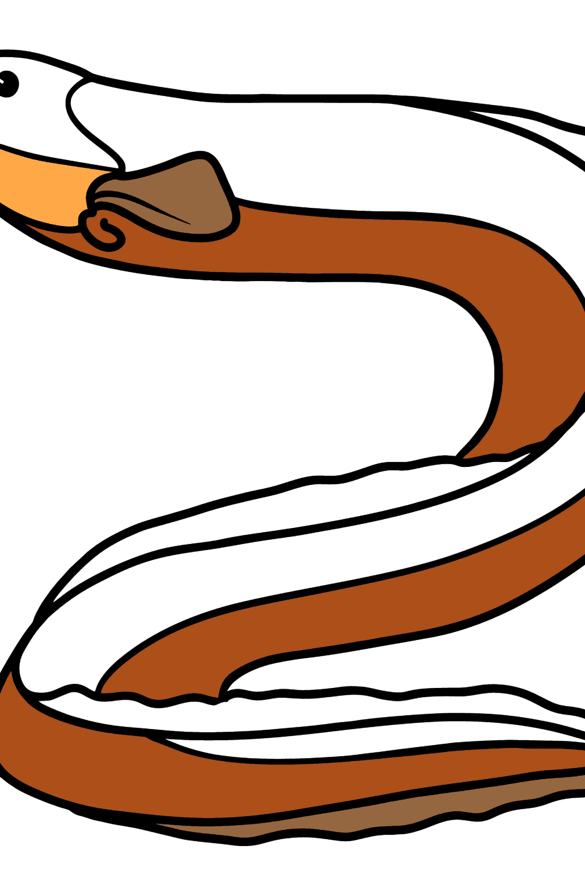 Boyama sayfası yılanbalığı - Boyamalar çocuklar için