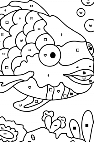 Rainbow fish coloring page - Print fo free!