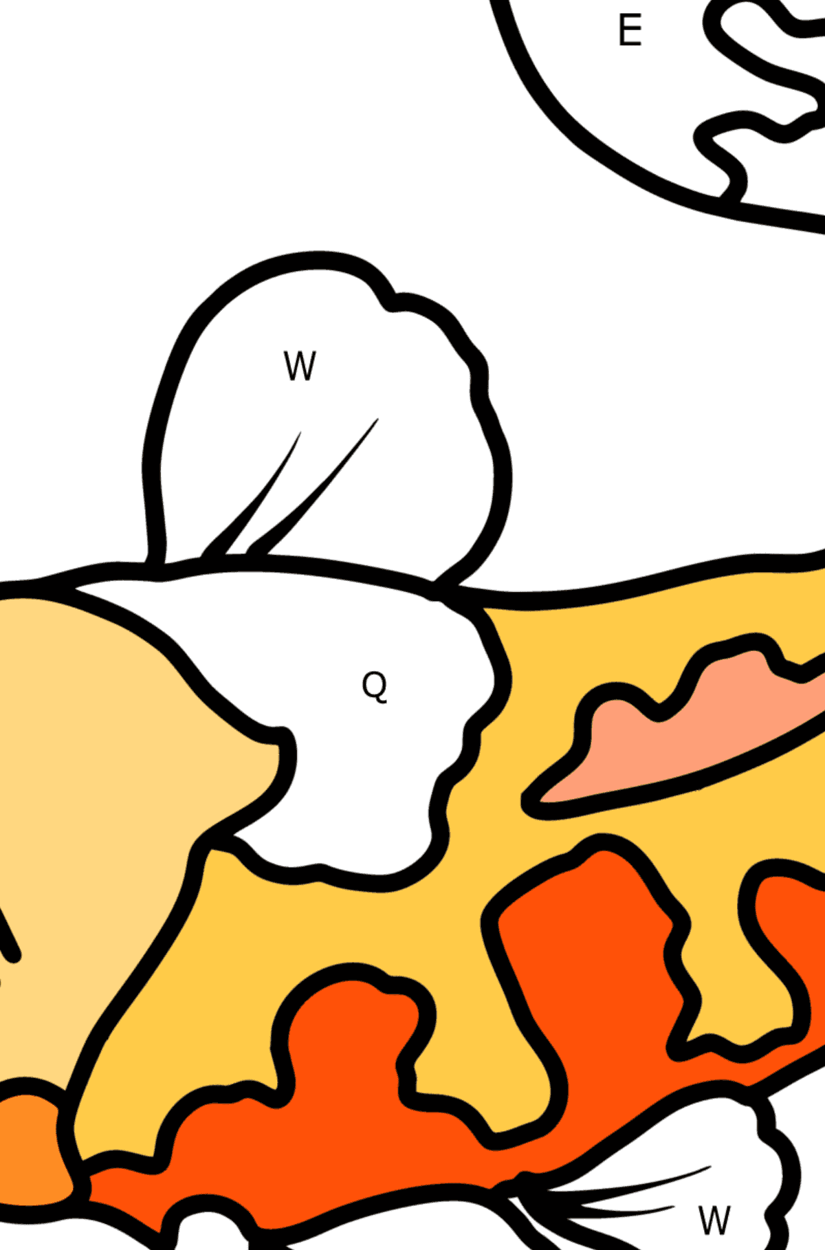 Disegno da colorare Carpa - Colorare per lettere per bambini