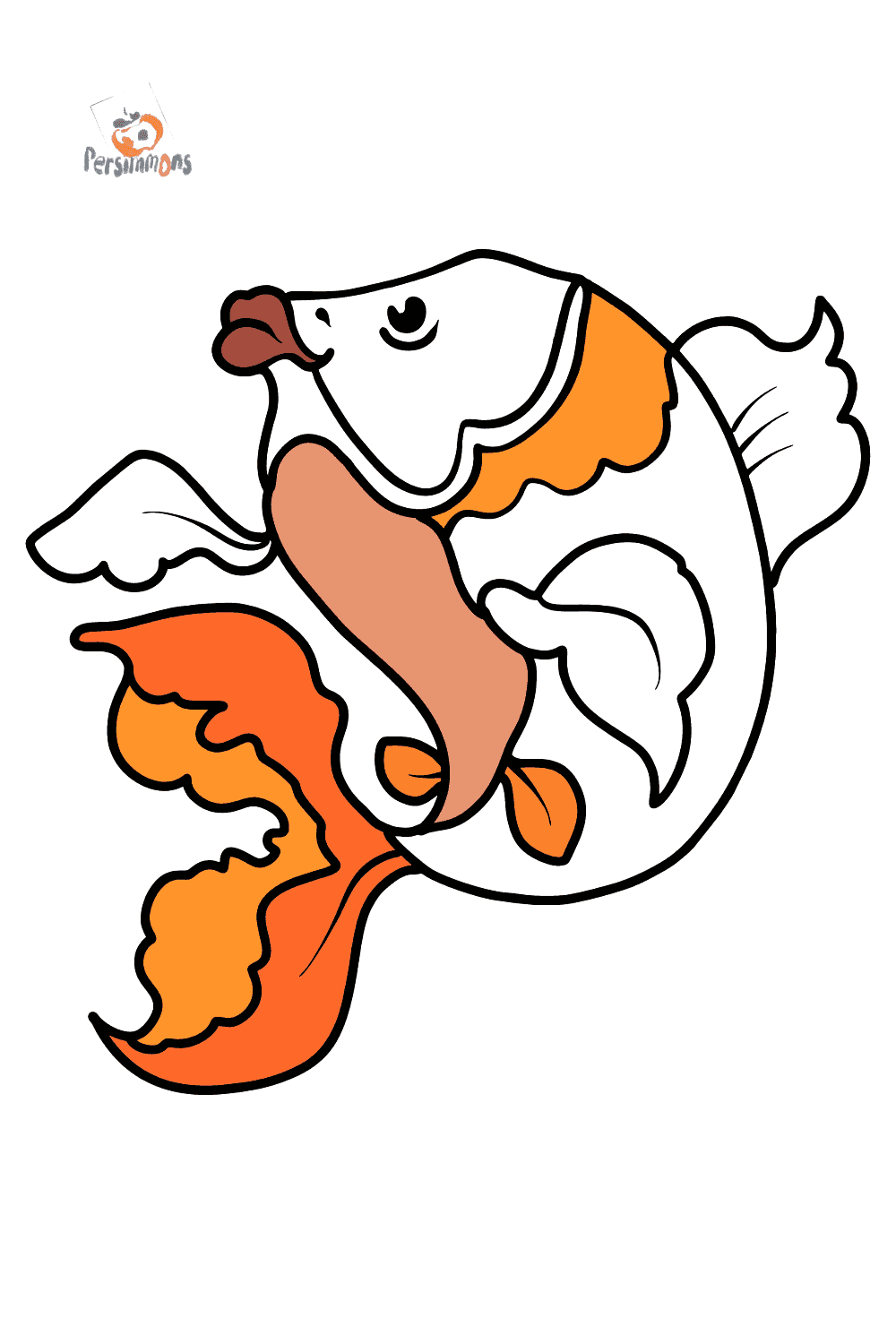 Goldfish coloring page download print and color online 