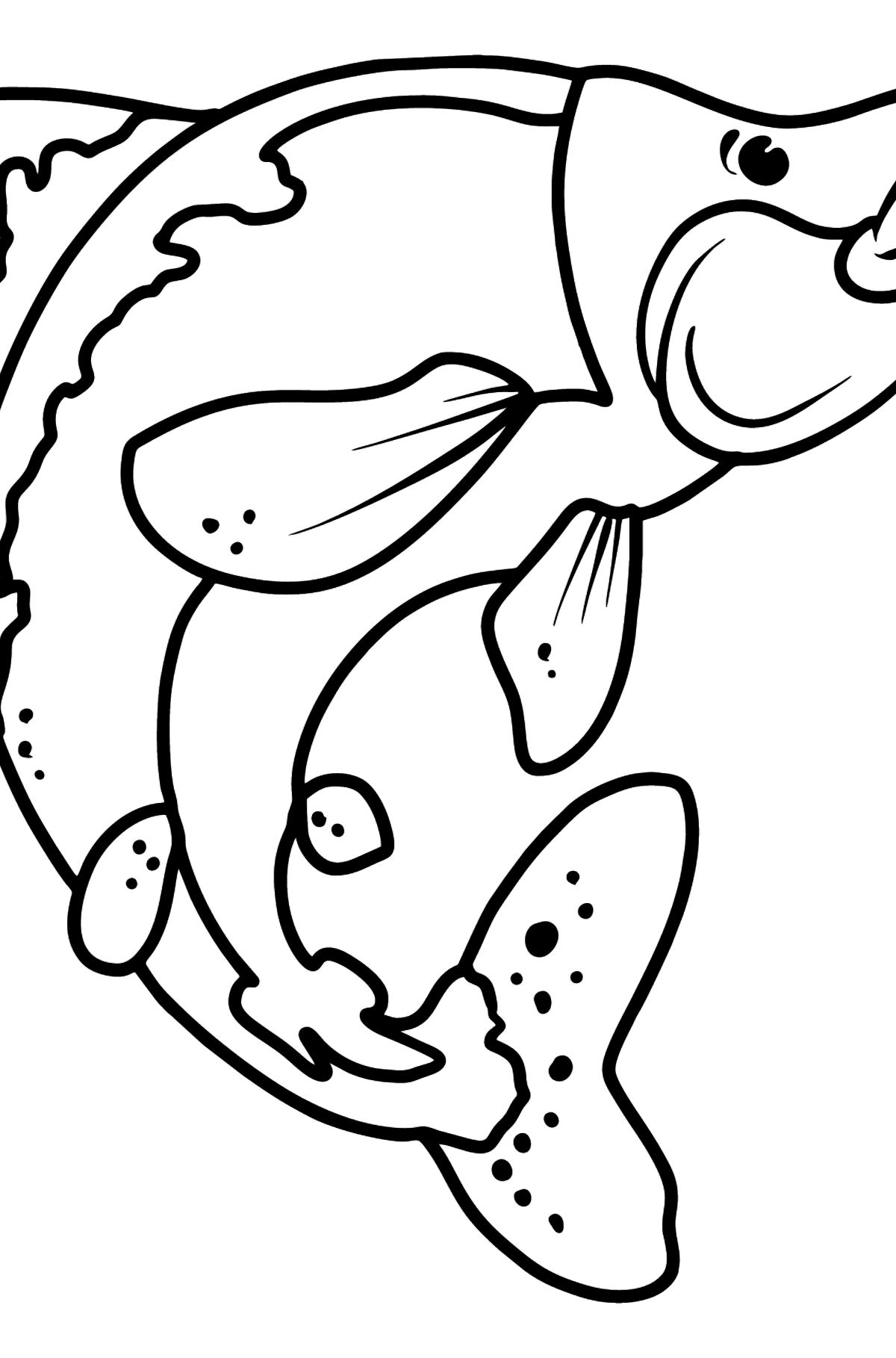 Desenho para colorir de salmão - Imagens para Colorir para Crianças