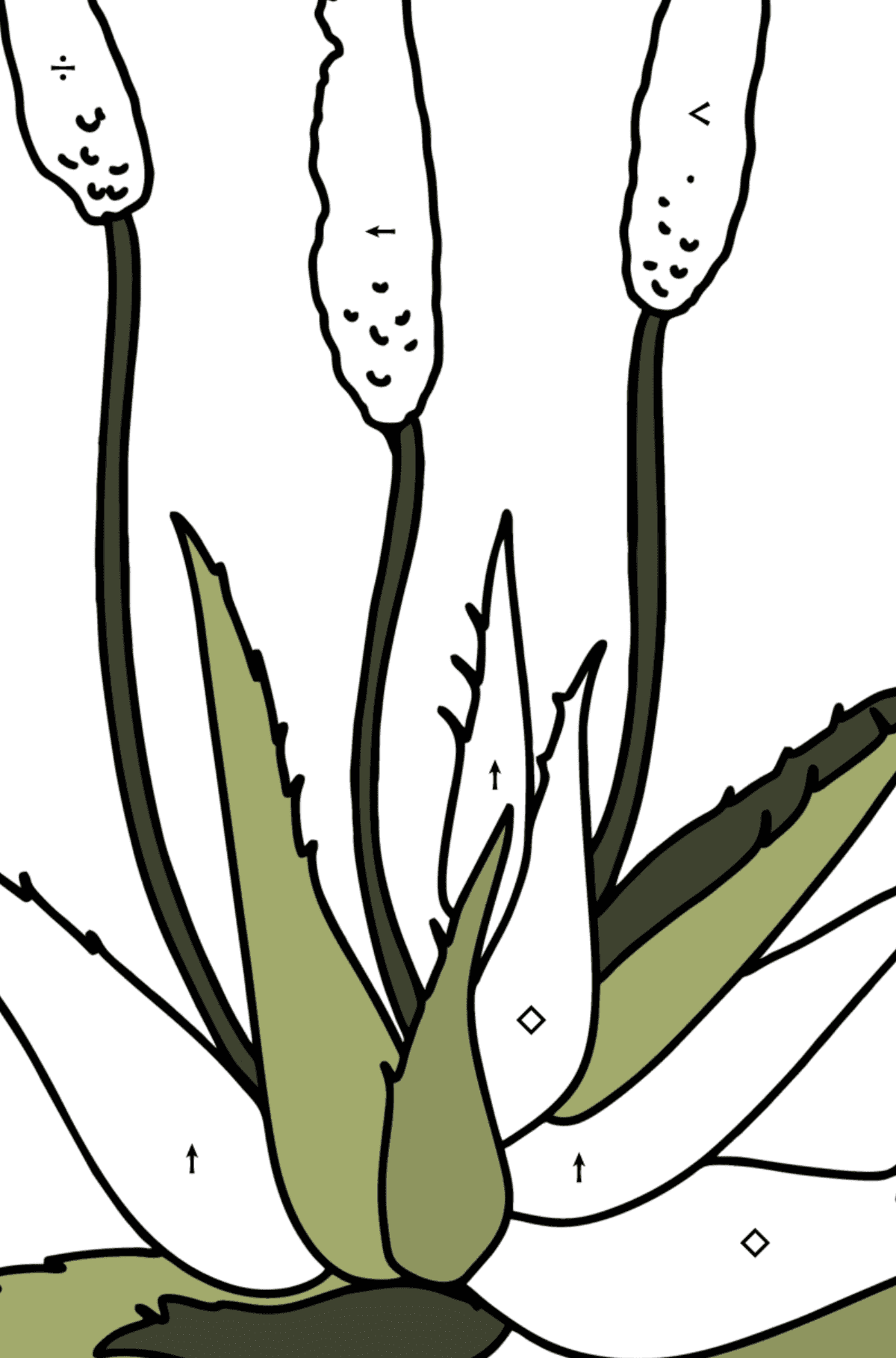 Desenho de Babosa para colorir - Colorir por Símbolos para Crianças