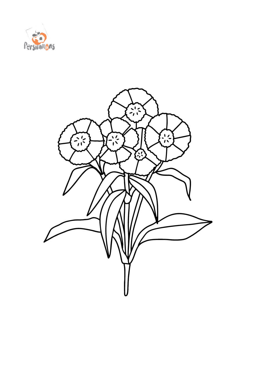Carnations coloring page ♥ Online and Print for Free!