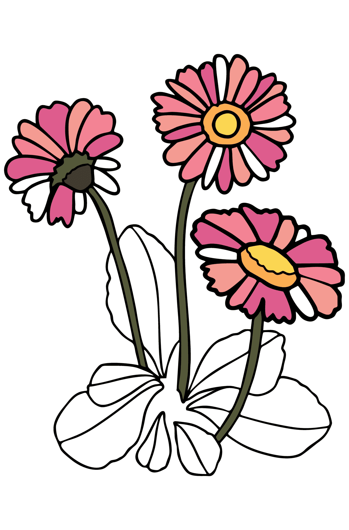 Tegning til farvning Daisy - Tegninger til farvelægning for børn