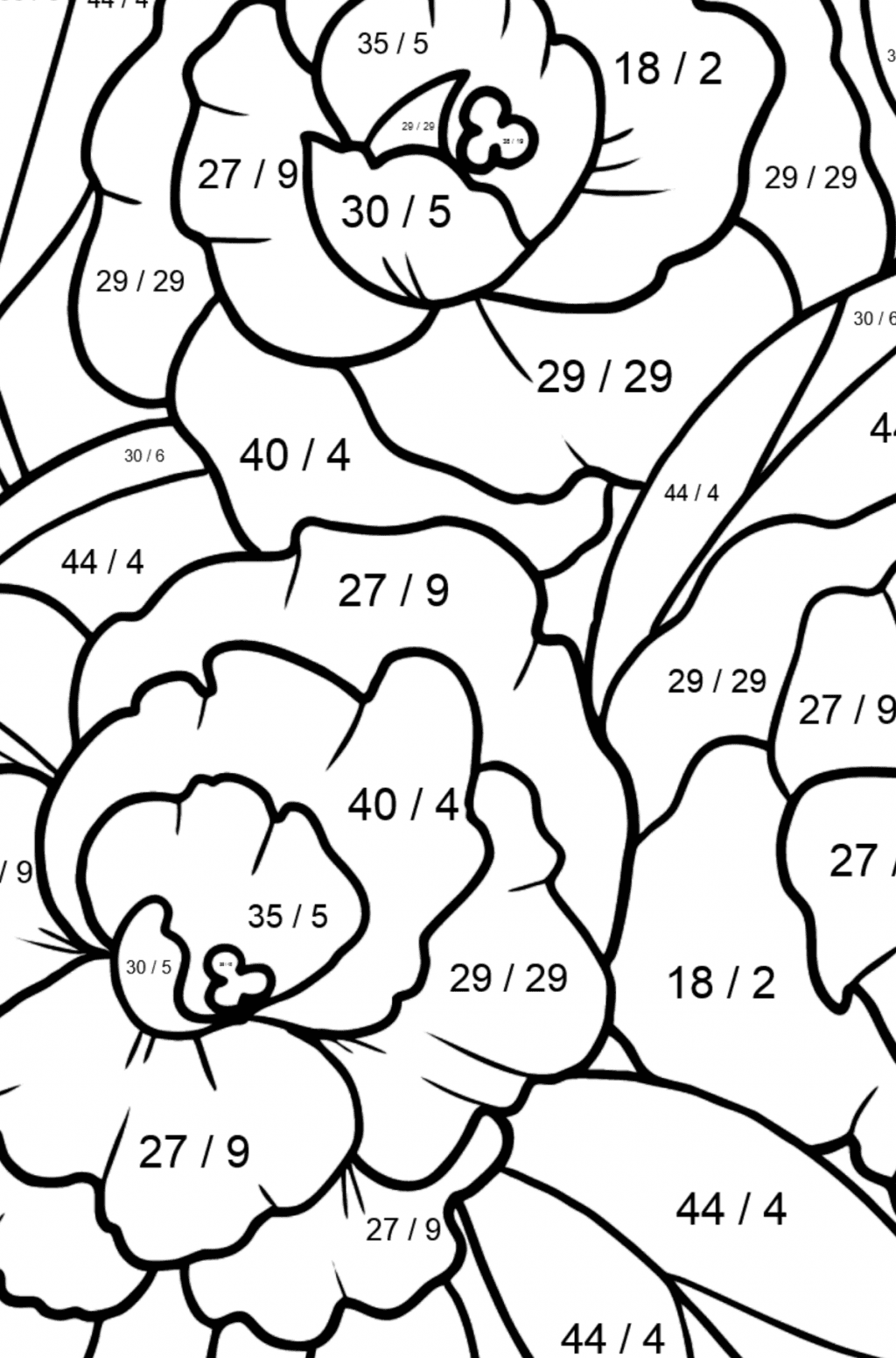 Flower Coloring Page - A Peony Blossom ♥ Online and Print for Free!