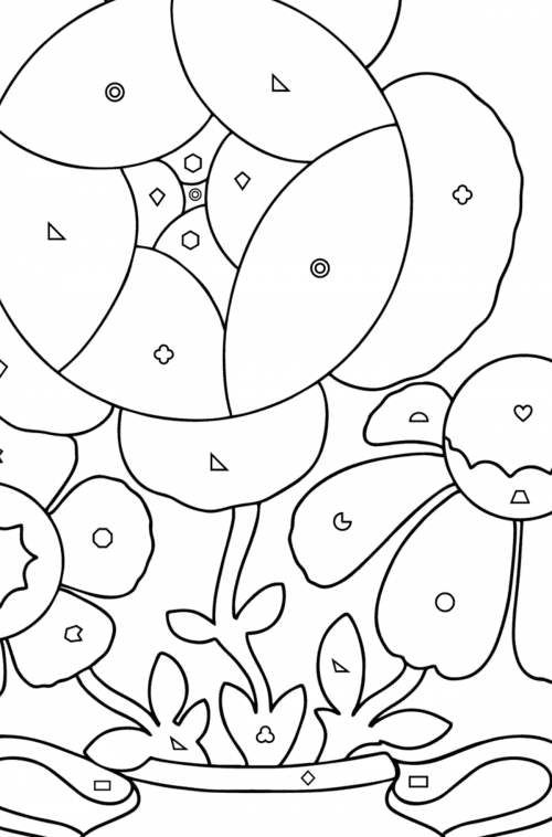 Flowers in a vase coloring page ♥ Online and Print for Free!