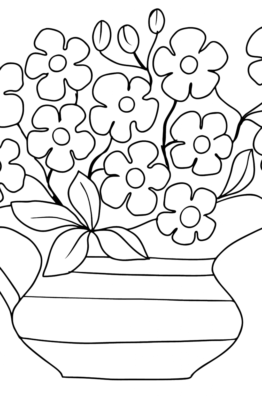 Flower Coloring Page - Forget me nots ♥ Online and Print for Free!