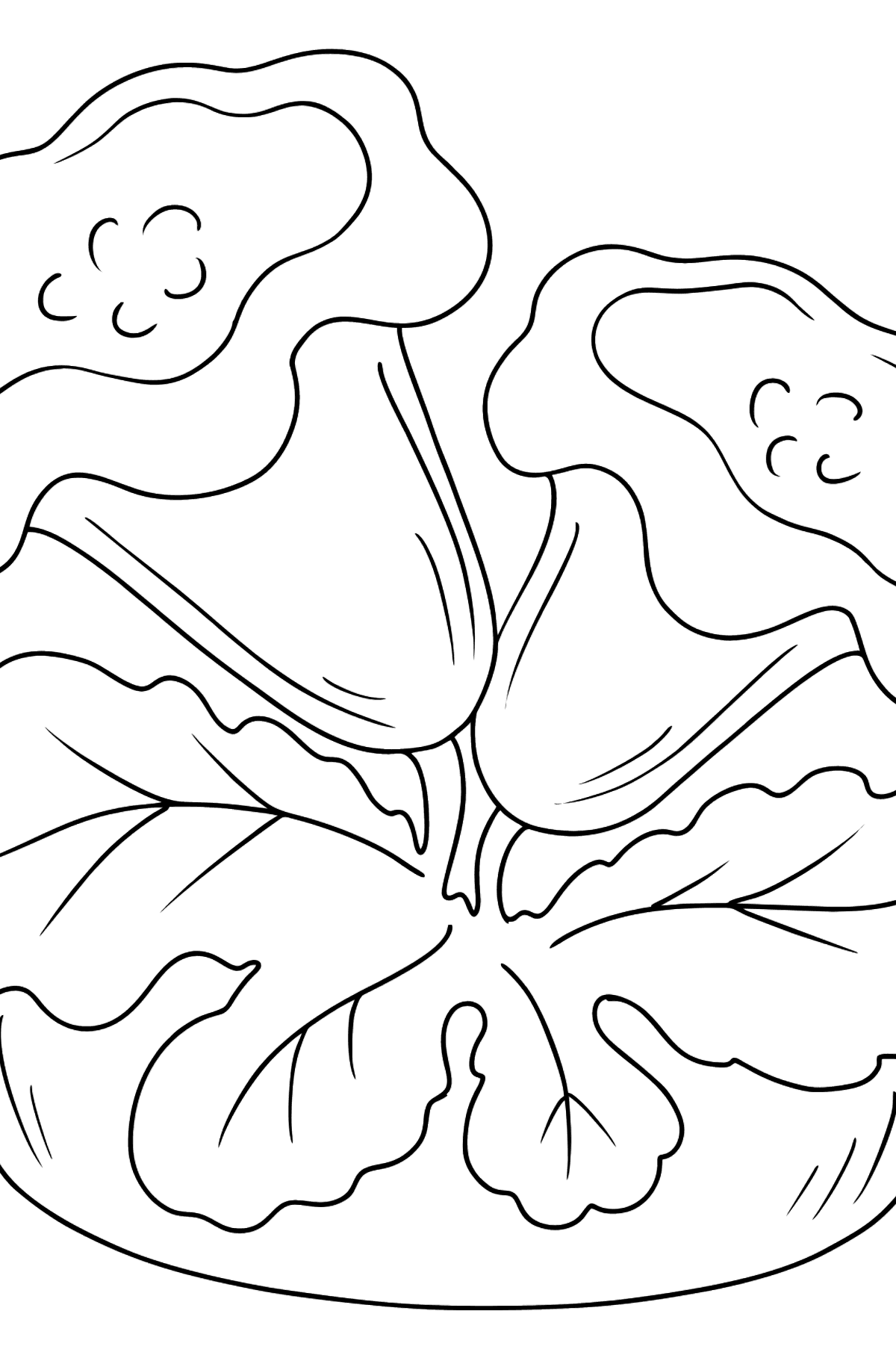 Coloring Page - Indoor flowers - Coloring Pages for Kids