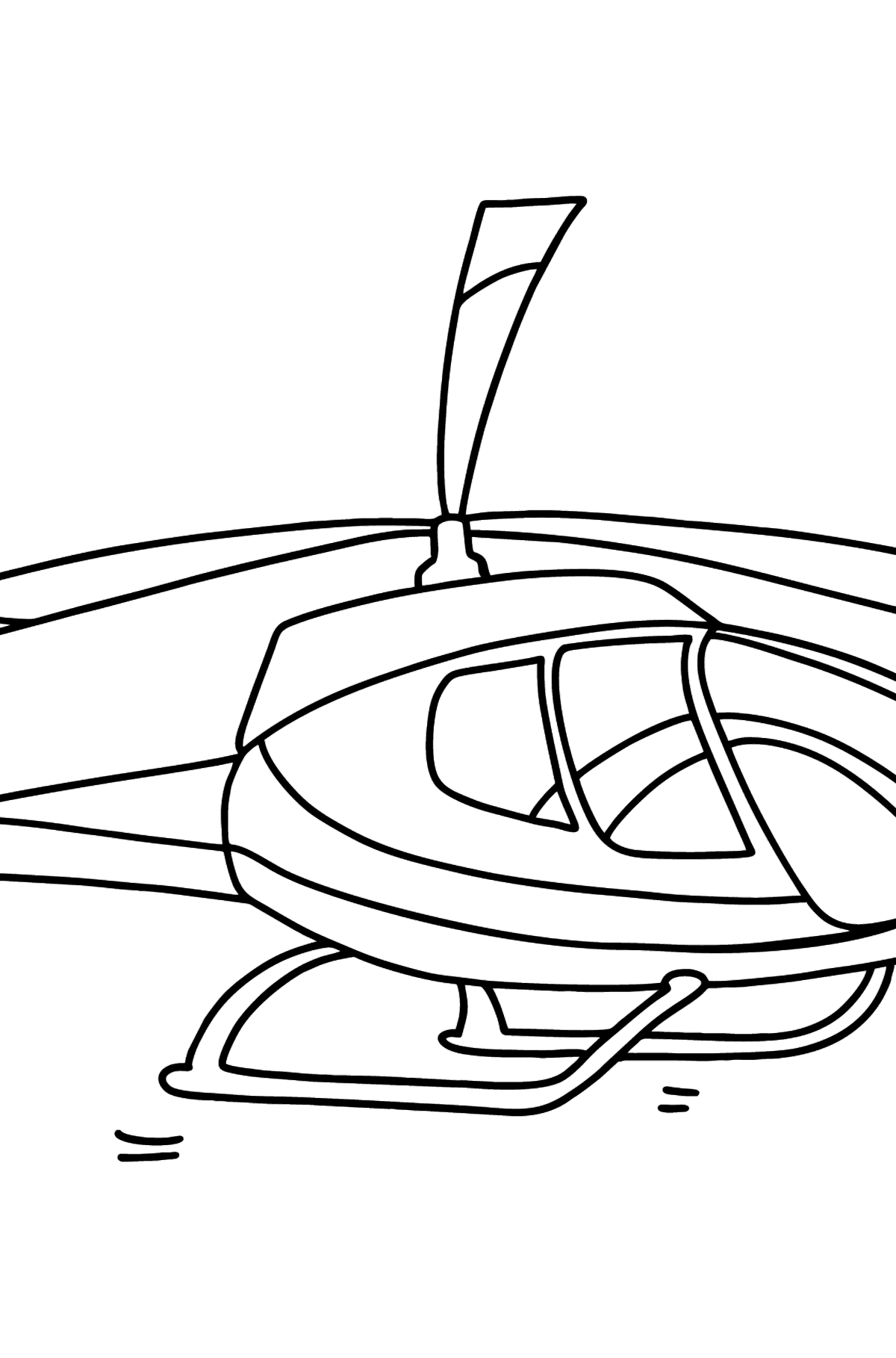 Розмальовка Гарний вертоліт - Розмальовки для дітей