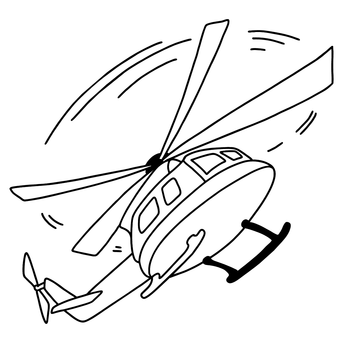 Раскраска вертолет для детей 6-7 лет