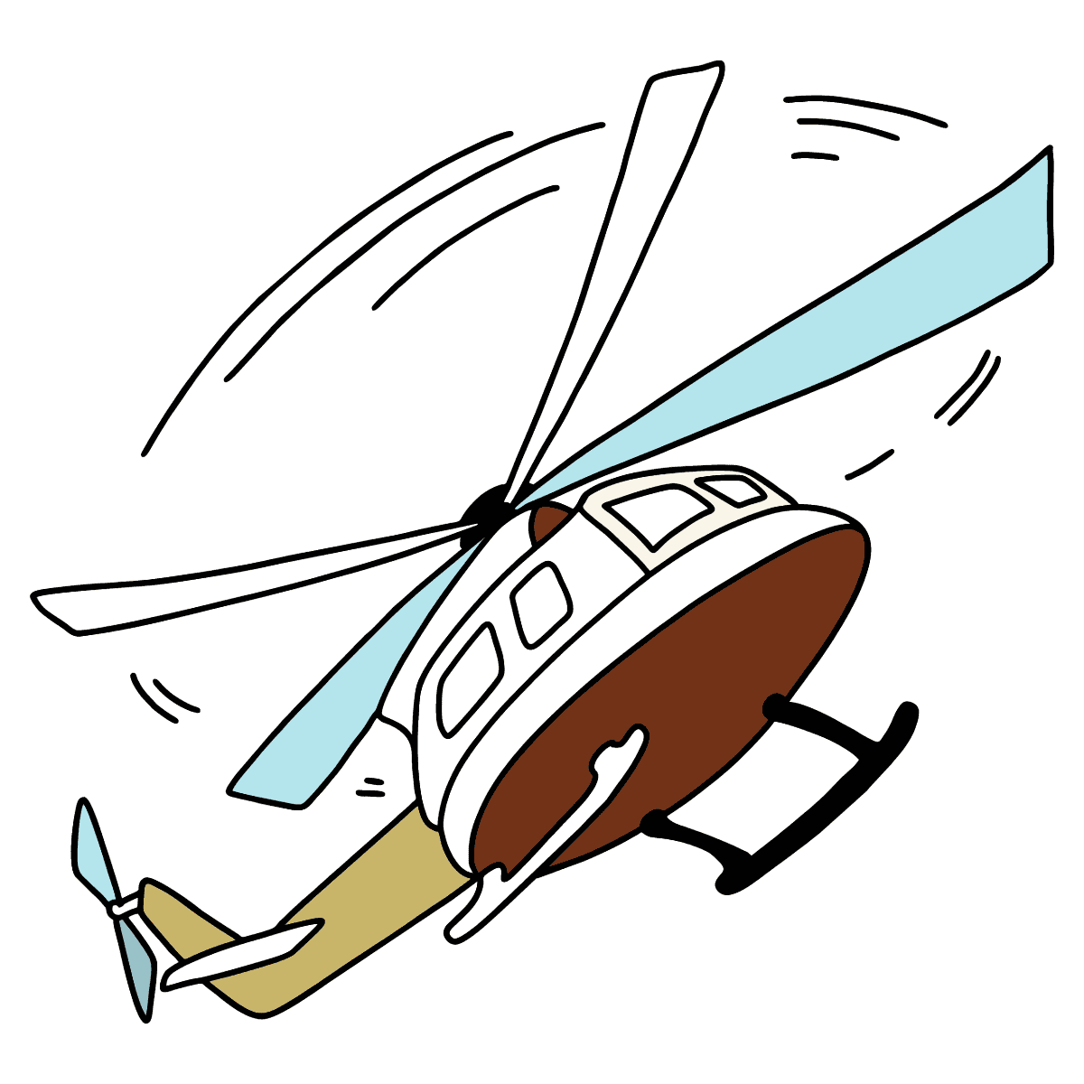 Вертолет лайн рисунок