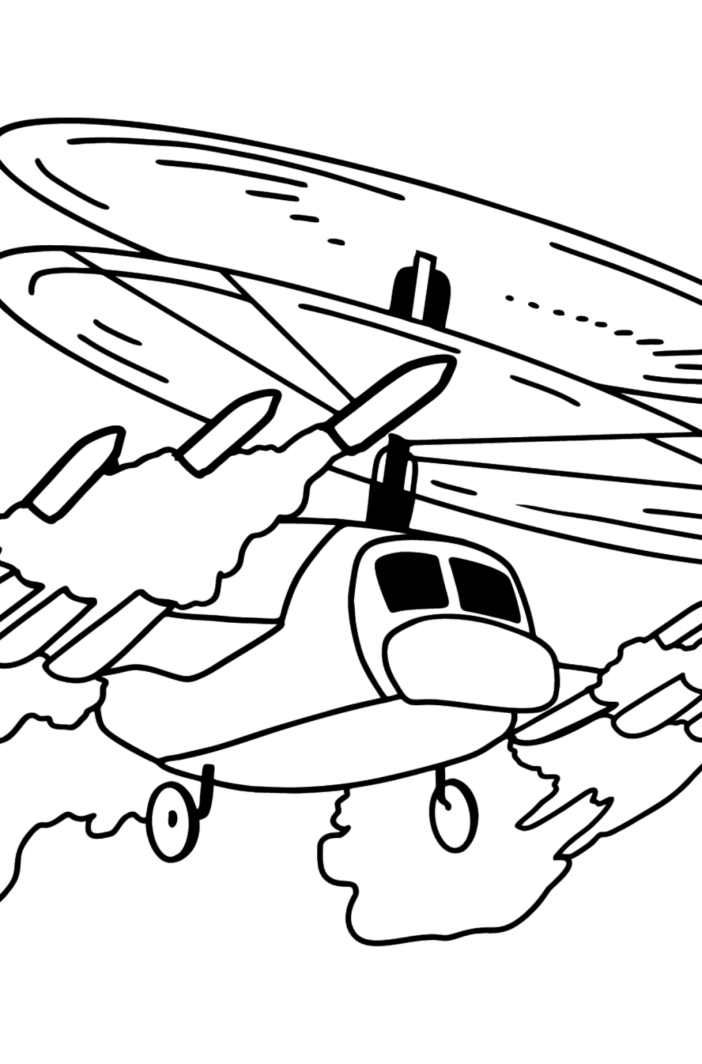 Kleurplaten helikopters Downloaden, uitprinten, online!