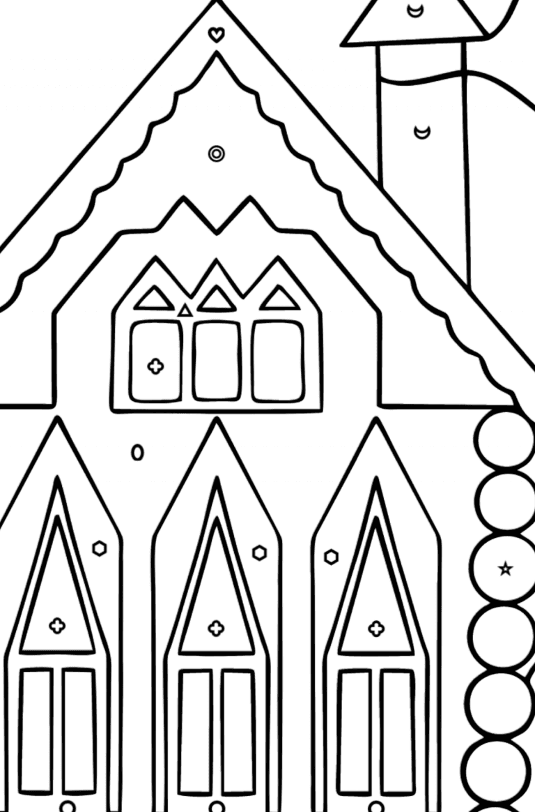 Rainbow House Coloring Page ♥ Online And Print For Free!