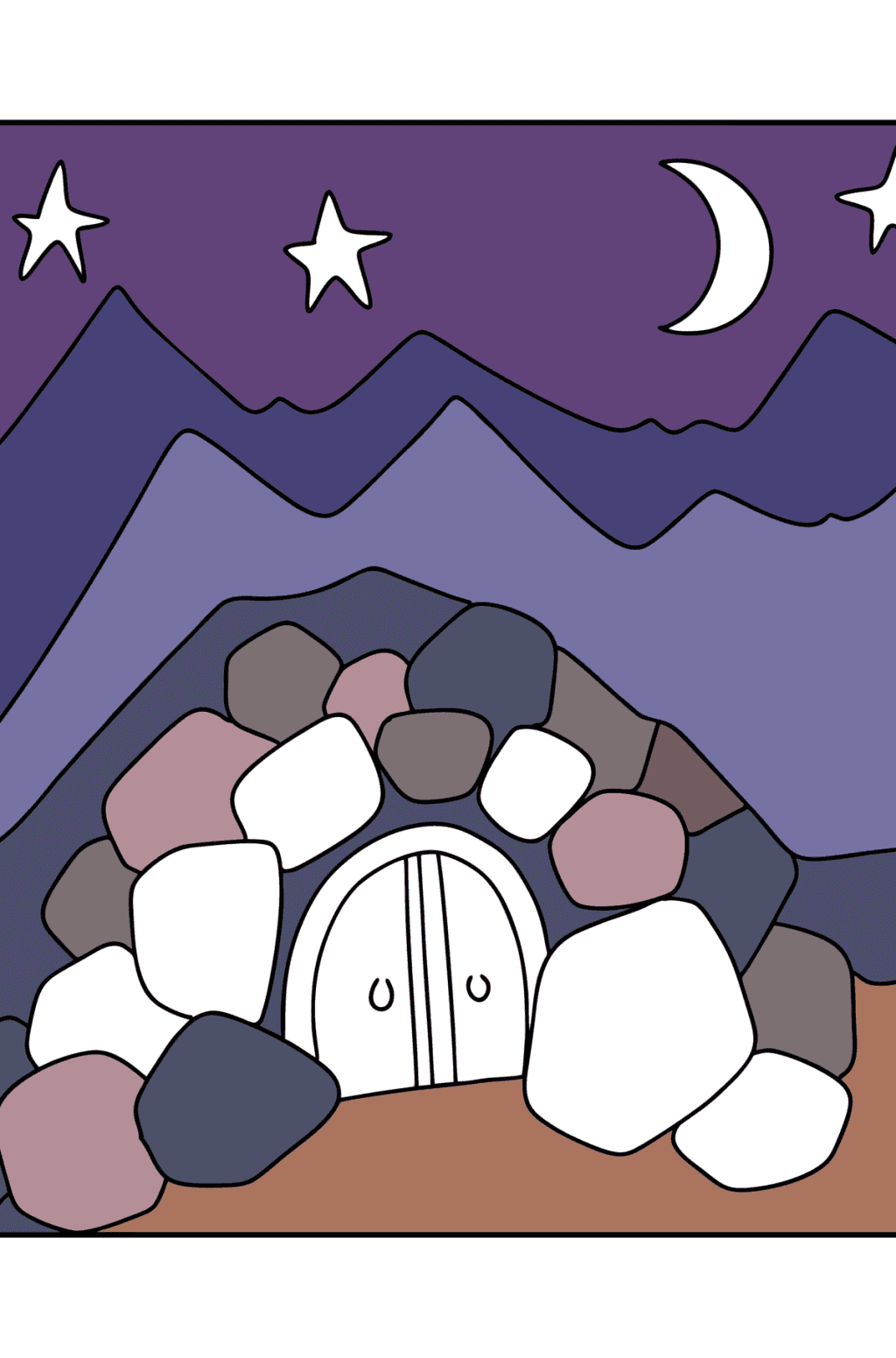 Rainbow House Coloring Page (difficult) ♥ Online and Print for Free!