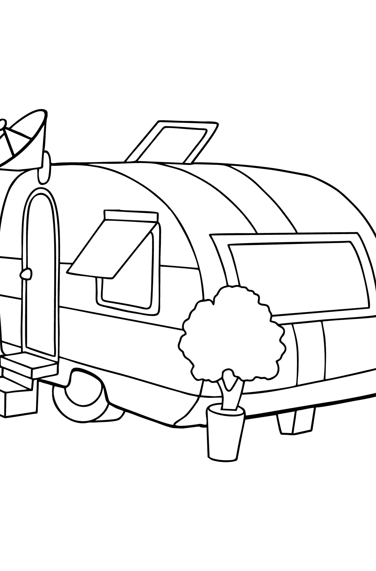 Camper Coloring Page - Coloring Pages for Kids