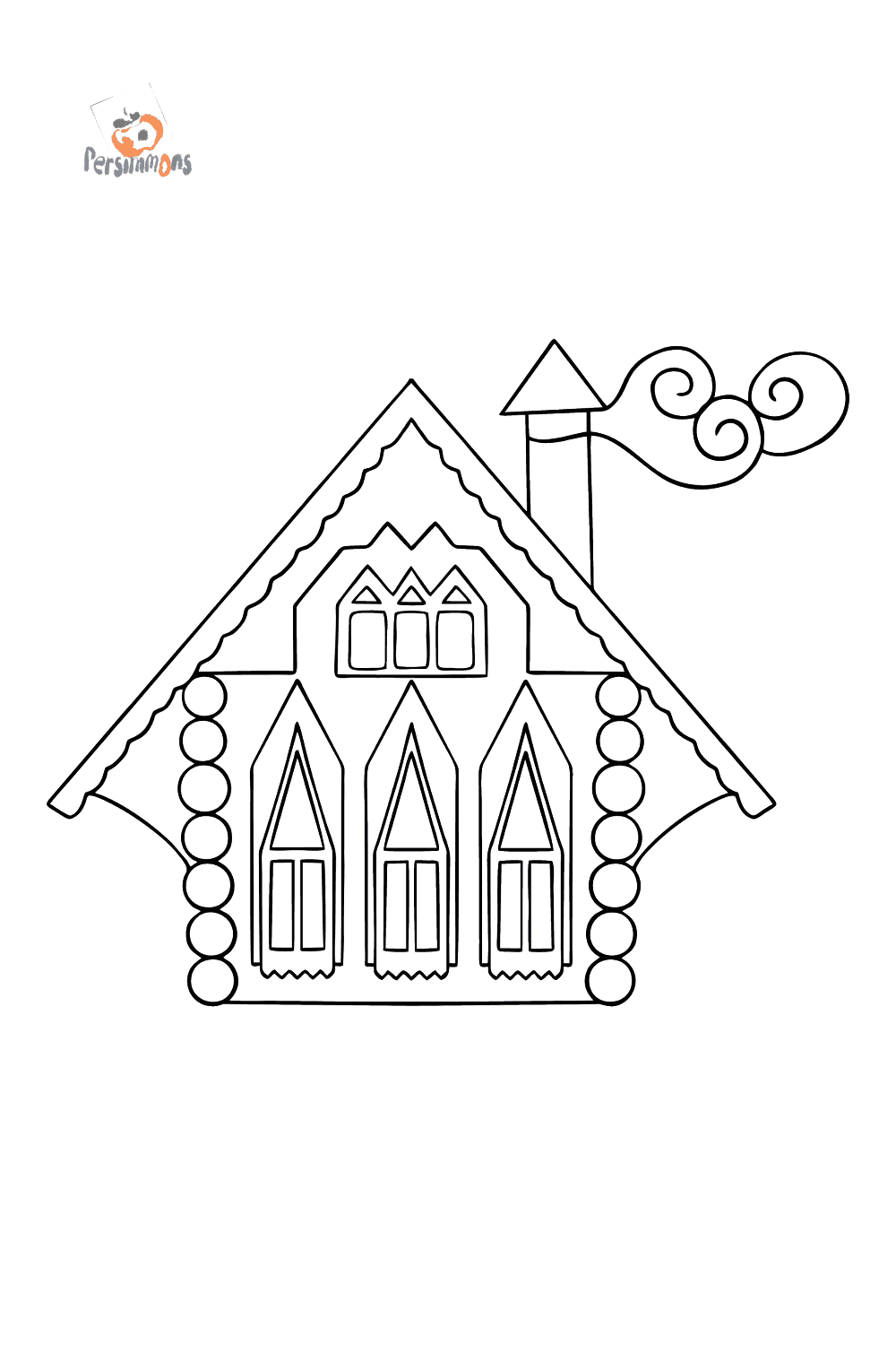 Rainbow House Coloring Page (difficult) ♥ Online and Print for Free!
